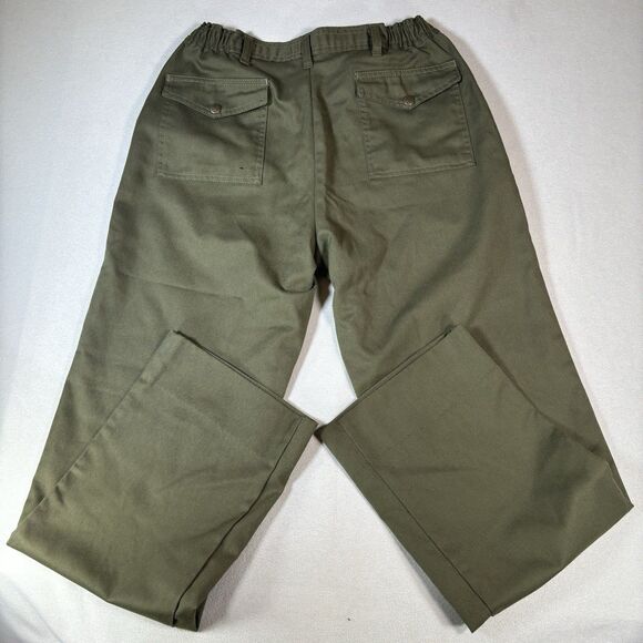 Vintage Boy Scout Pants Mens 32x32 Green BSA Uniform Cargo Union Made in USA - Picture 2 of 10